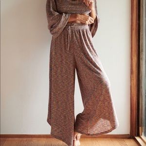 Daily practice by Anthropologie space-dyed flouncy wide leg pants